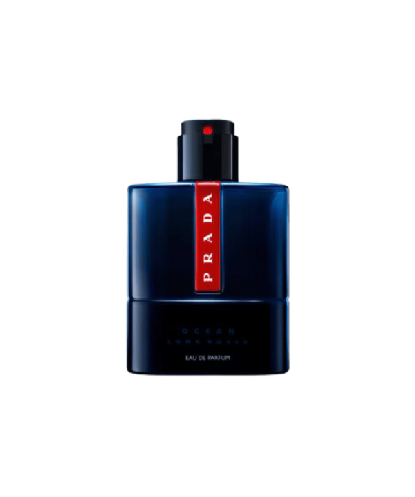 Prada Luna Rossa Ocean perfume sample – A sophisticated scent with bergamot, iris, and vetiver, available at Perfumes.Kiwi.